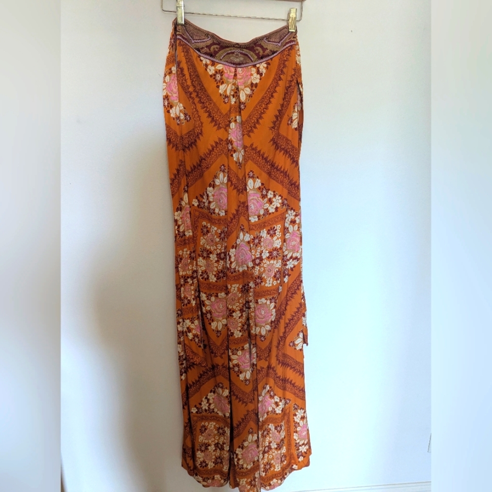 Free People wide leg pants romper